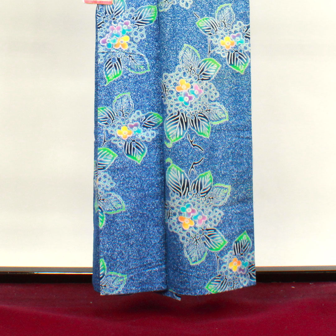 Yukata, dayflower color, hydrangea, cotton, B rank, single layer, length 158cm, sleeve length 66cm, blue, 1118003704317