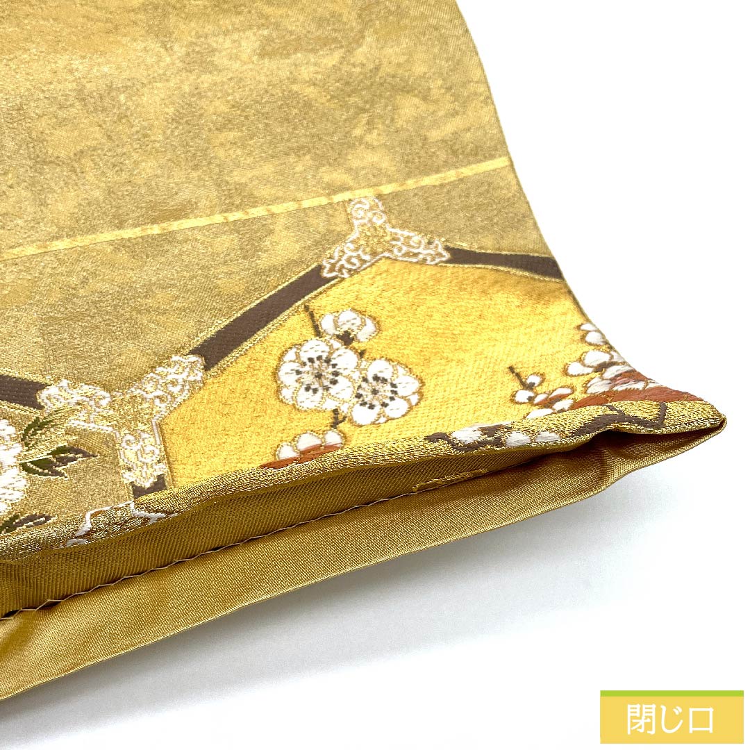 Fukuro Obi, pure silk, gold, Kano Yuki, tortoiseshell, flower, classic pattern, obi length 440cm, S rank, point pattern, formal, gold, 1123010852321