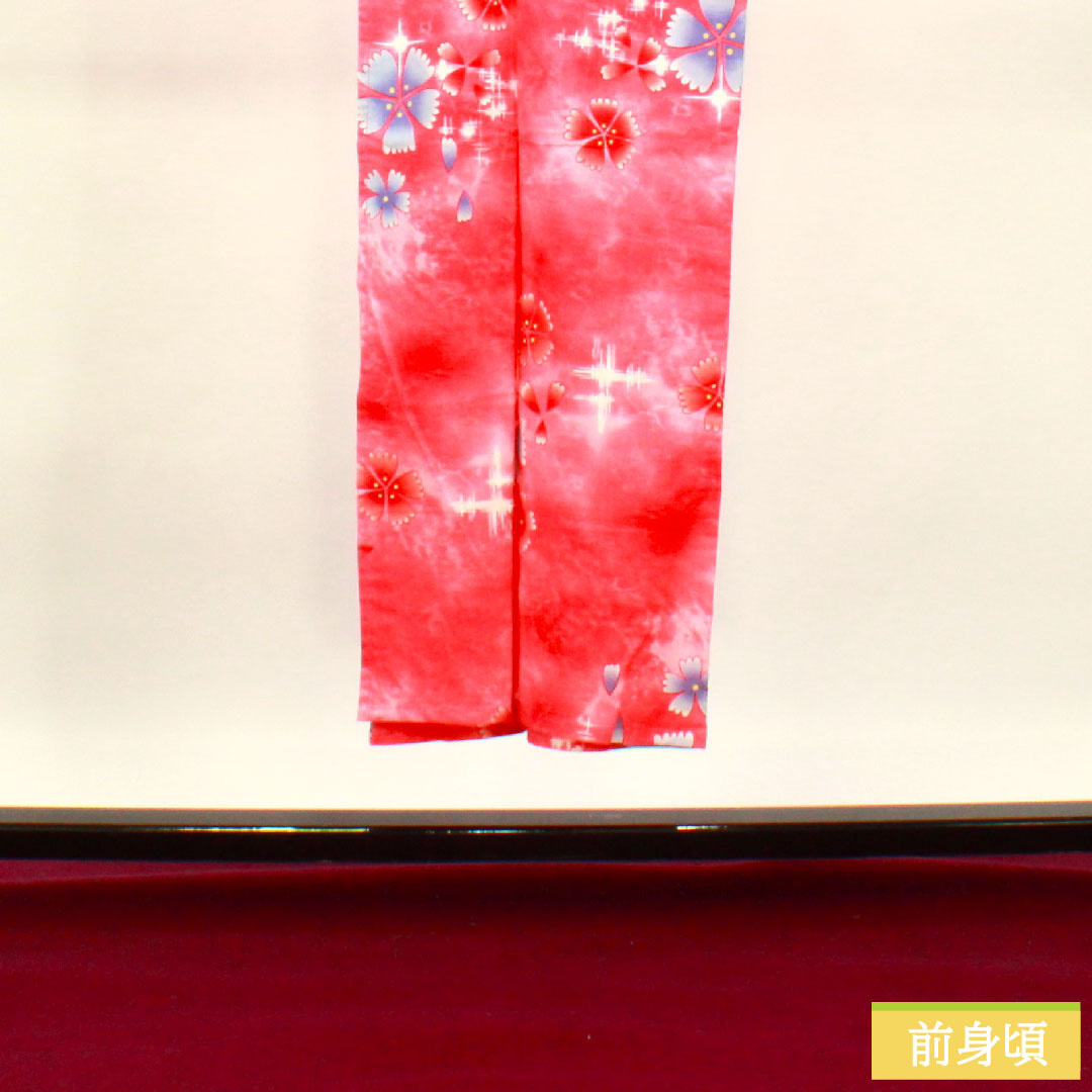 浴衣 木綿 身丈148cm 裄丈63.5cm Sランク 単衣 ピンク系 梅重色（うめがさねいろ） 桜 1118005082113