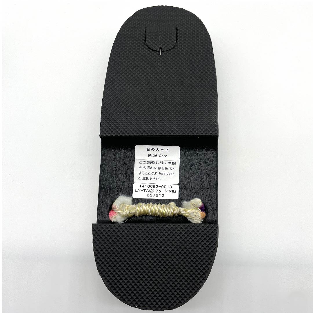 (Brand new, unused) Geta (Japanese clogs) Chrysanthemum, cherry blossom, tortoiseshell pattern, XL size, black, NEW rank, 1122000981510