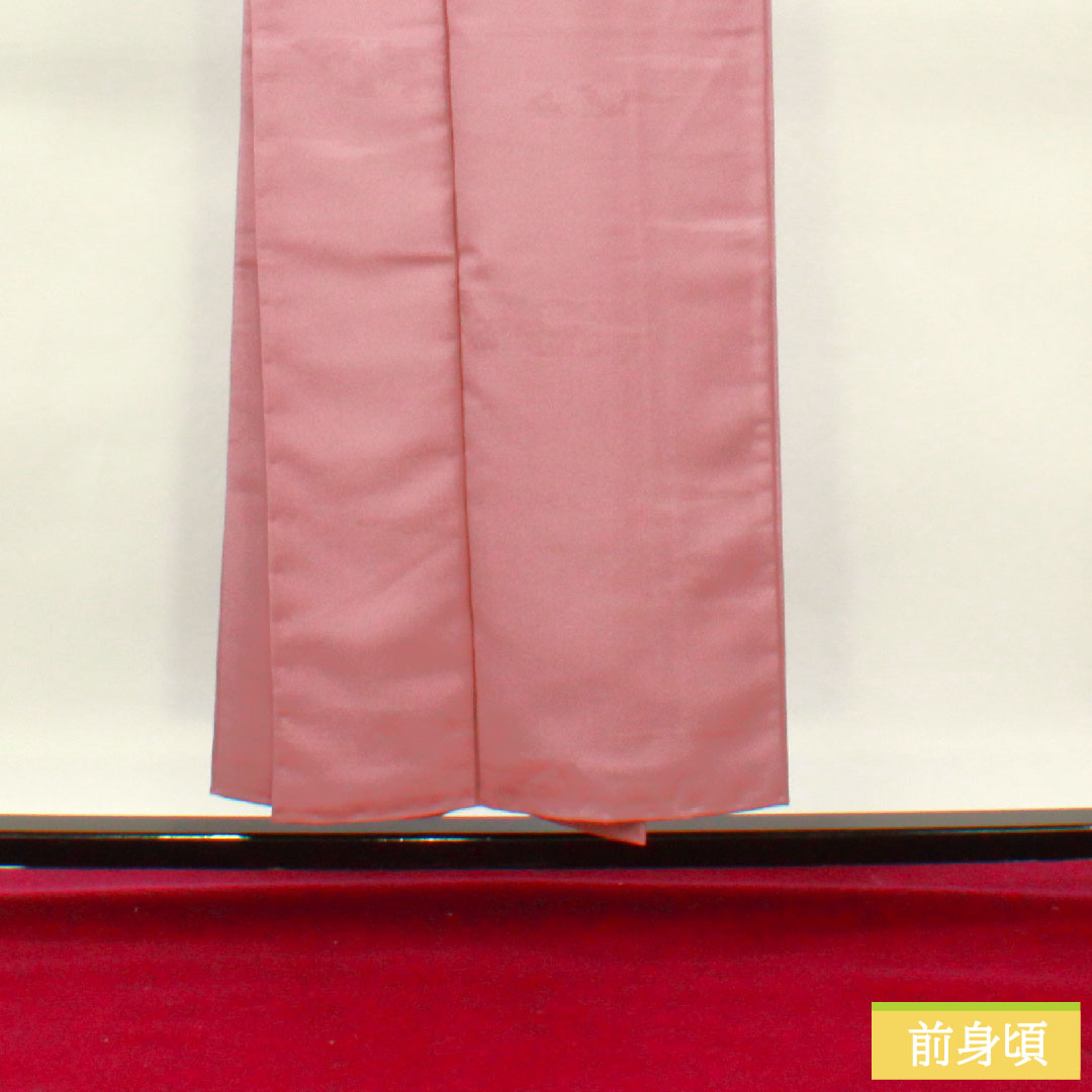色無地 ポリエステル 身丈151cm 裄丈61.5cm 美人祭色（びじんさいいろ） 洗える着物 吉祥文様 袷 Bランク 紫系 1114001274220
