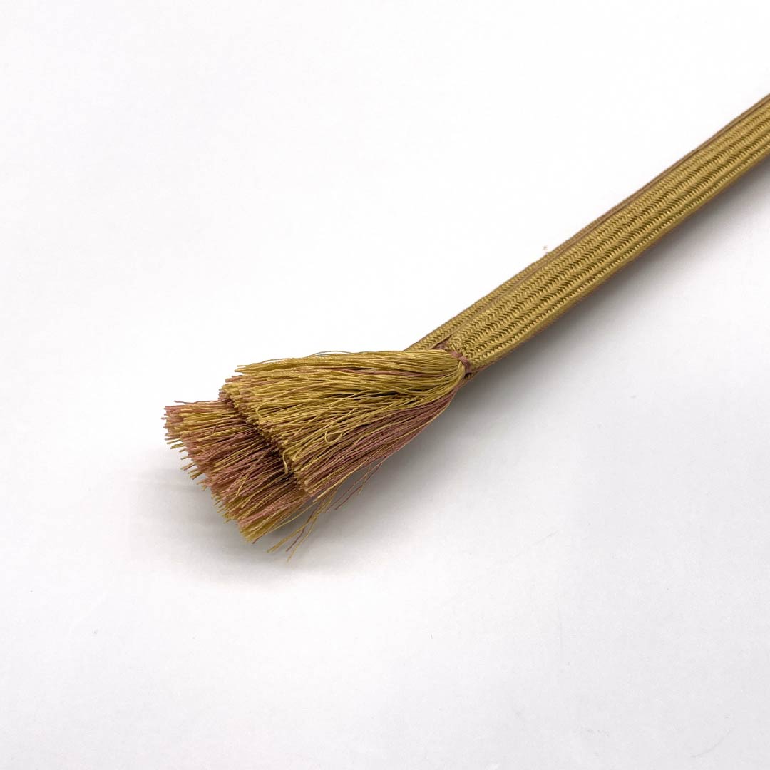 (Like new) S-Rank Silk Obijime and Obiage Set, Corn-Colored, Approximately 152cm Long, 1.2cm Wide, Semi-Formal, Yellowish Color, Product Code: 1141000092323
