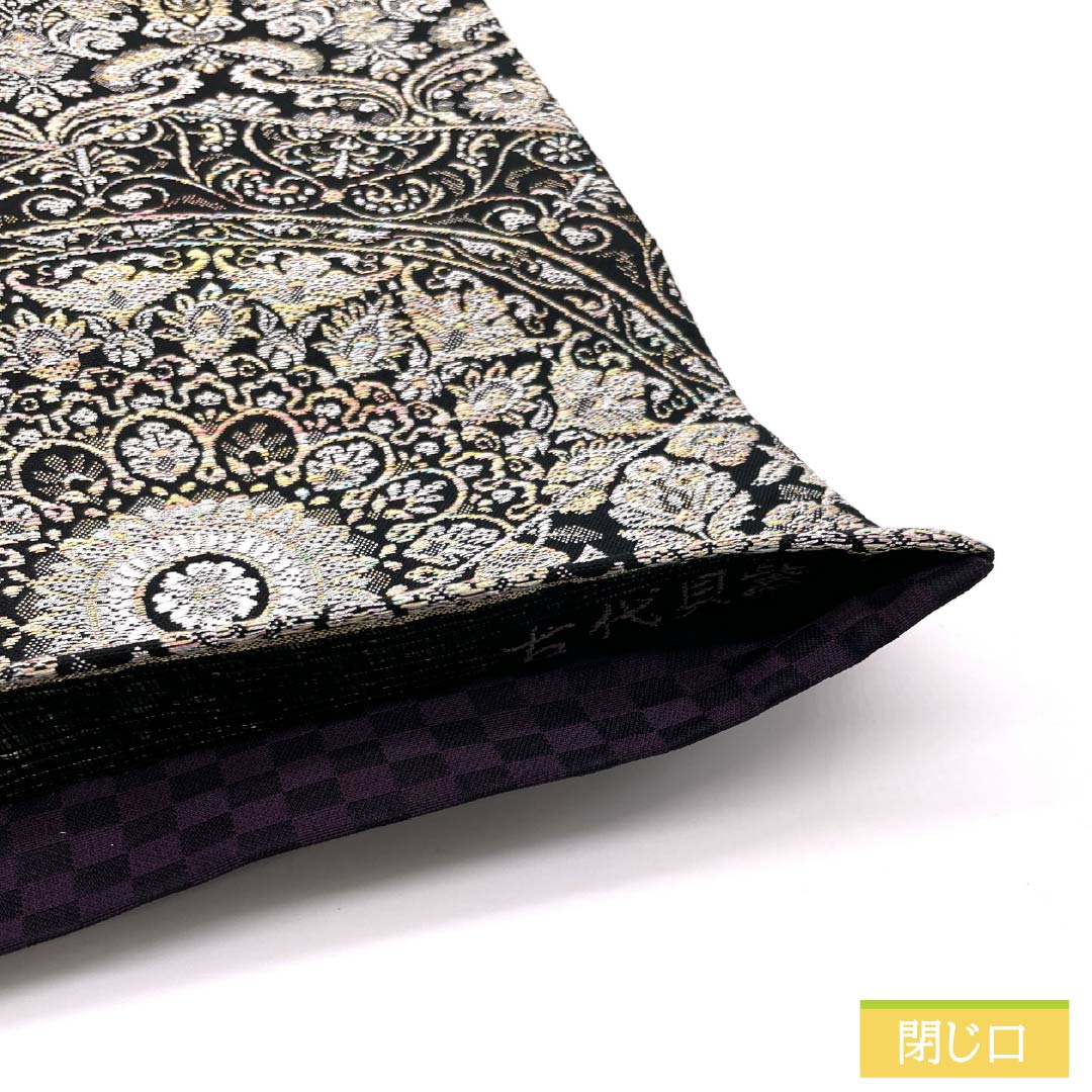 Formal, gradation-patterned, pure silk obi for formal kimono (tomesode) with an ancient seashell purple pattern and thick foil from the Shosoin treasure. Length: 448cm. S-rank. Six-fold obi. Product number: 1123014112399.