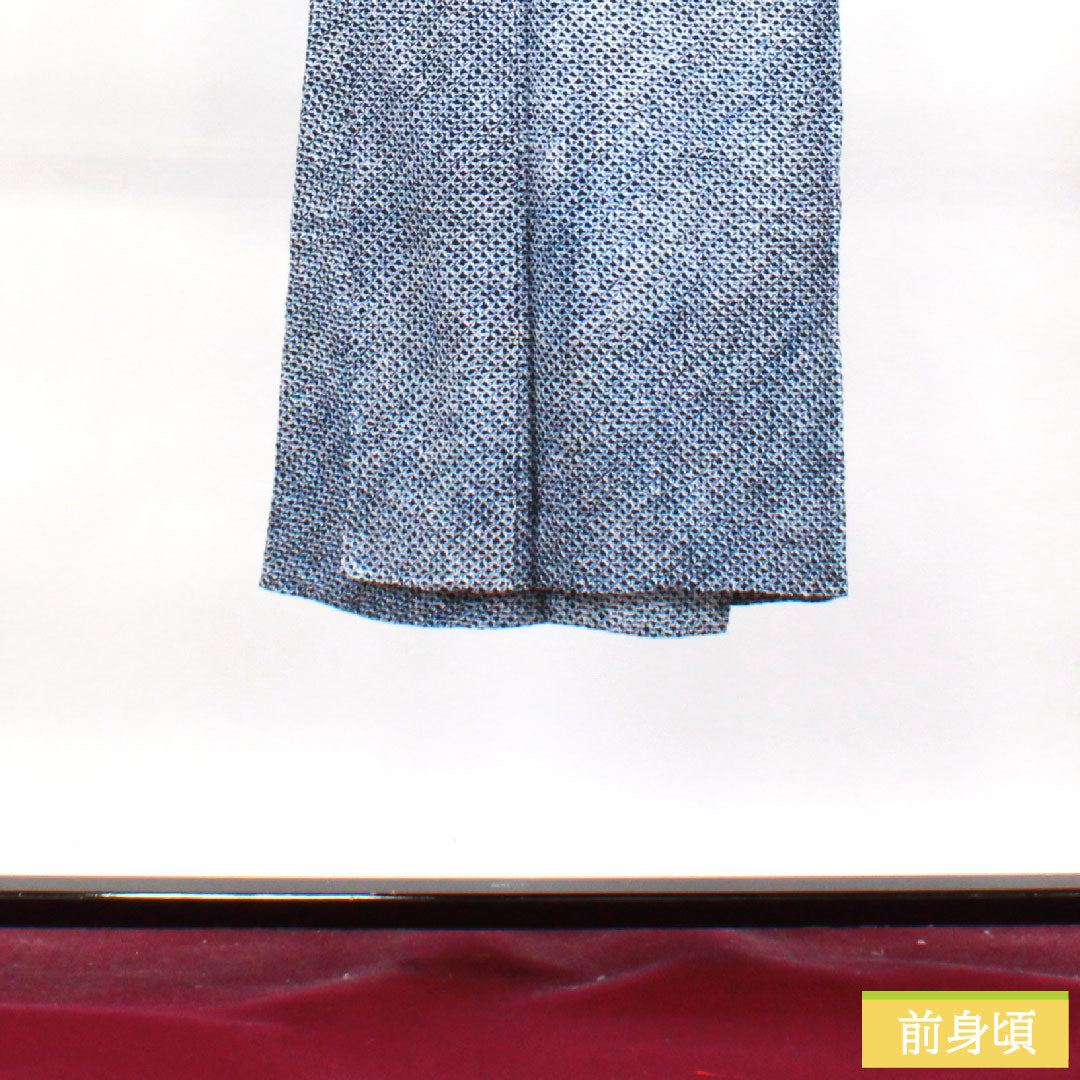 メンズ浴衣 木綿 身丈130cm 裄丈61cm Sランク 単衣 紺系 濃紺色（のうこんいろ） 有松絞り 1118004982318