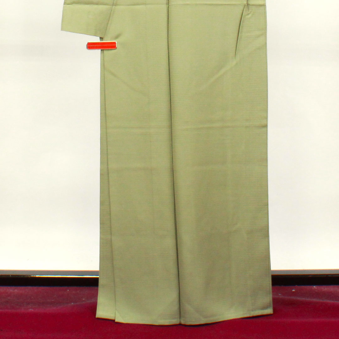 Summer pure silk plain color Length 165cm Sleeve length 65.5cm Koji dust color Plain color Silk A rank Green 1132001503519