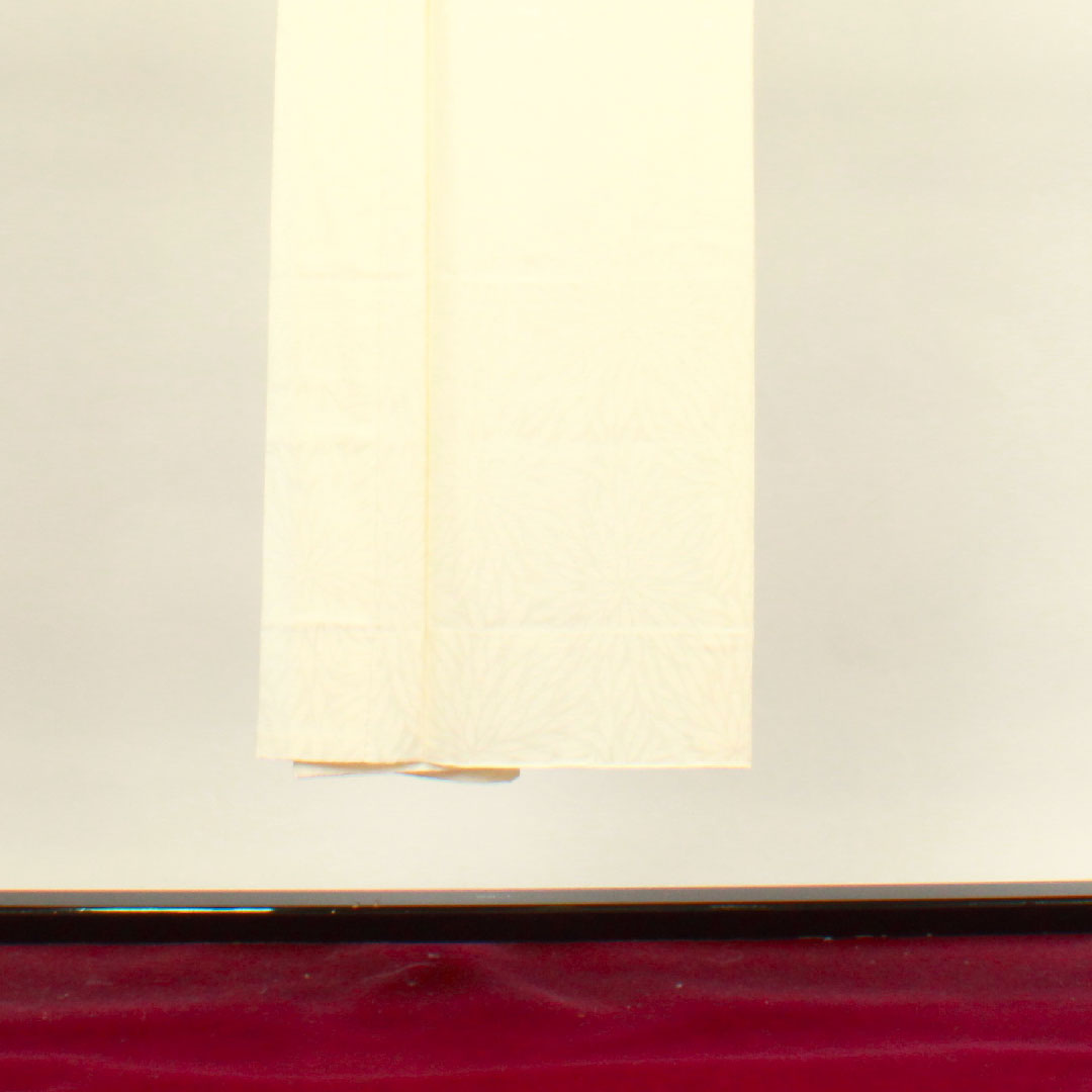 長襦袢 正絹 身丈142cm 裄丈66.5cm 袷  フォーマル 菊  Sランク クリーム系 1129000472615