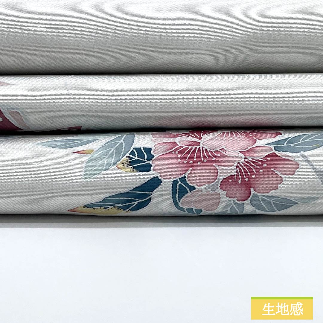 名古屋帯 正絹 Aランク 雲井鼠色（くもいねずいろ） 染め帯 童子 凧揚げ 帯丈372cm ポイント柄 カジュアル グレー系 1124009833322 名古屋仕立て