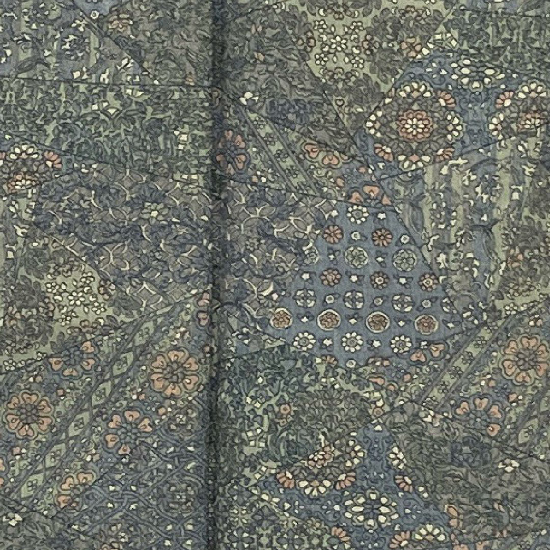 Komon, Length 160cm, Sleeve length 66cm, Awase, Diamond-shaped flowers, Polyester, S rank, Blue, 1115000942417