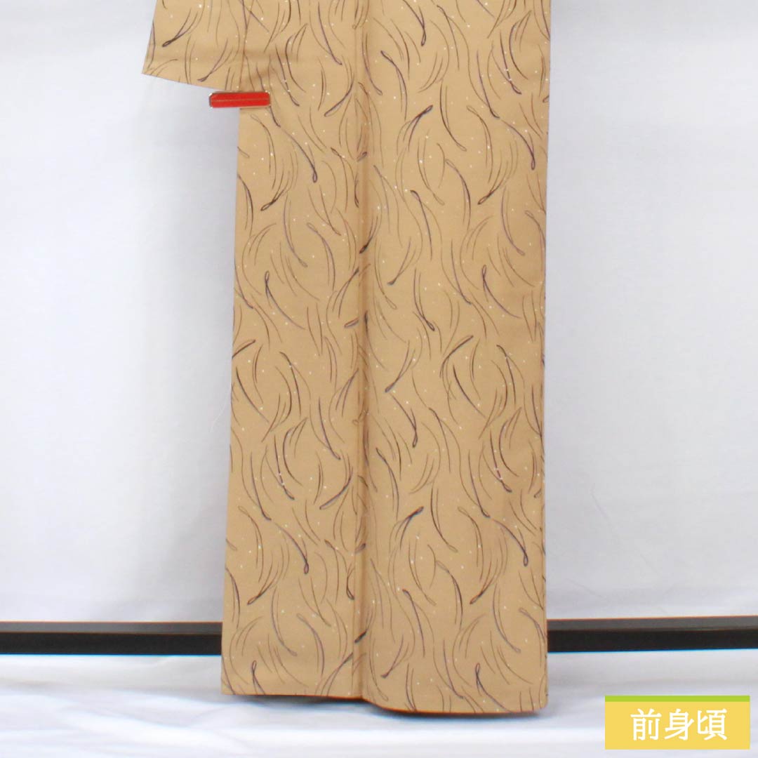 Small pattern, polyester, length 163.5cm, sleeve length 63.5cm, lined, walnut color, abstract pattern, S rank, beige, 1115005632425