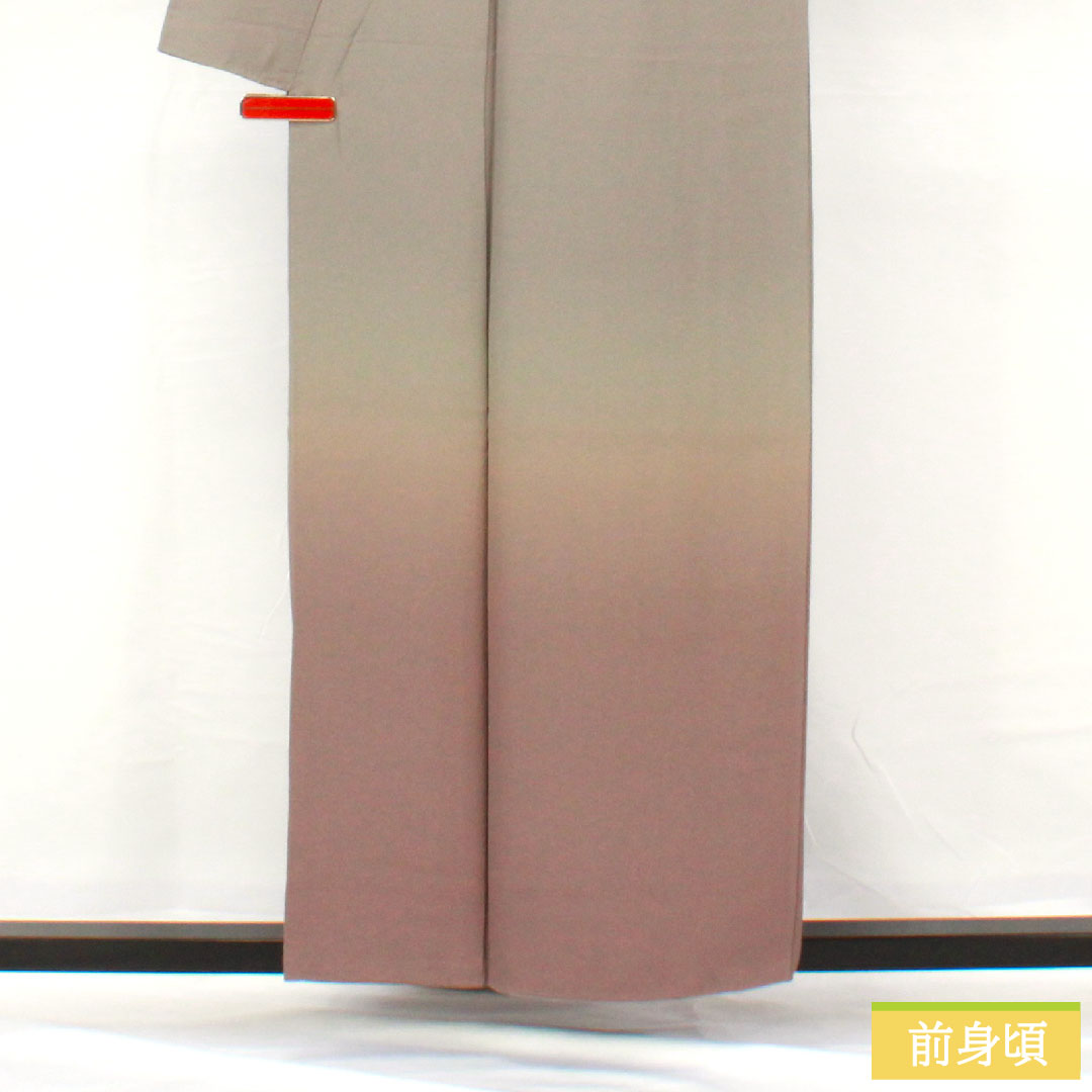 Plain color, pure silk, length 156cm, sleeve length 63cm, tin color, plain color, blurred pattern, lined, S rank, gray 1114001632322