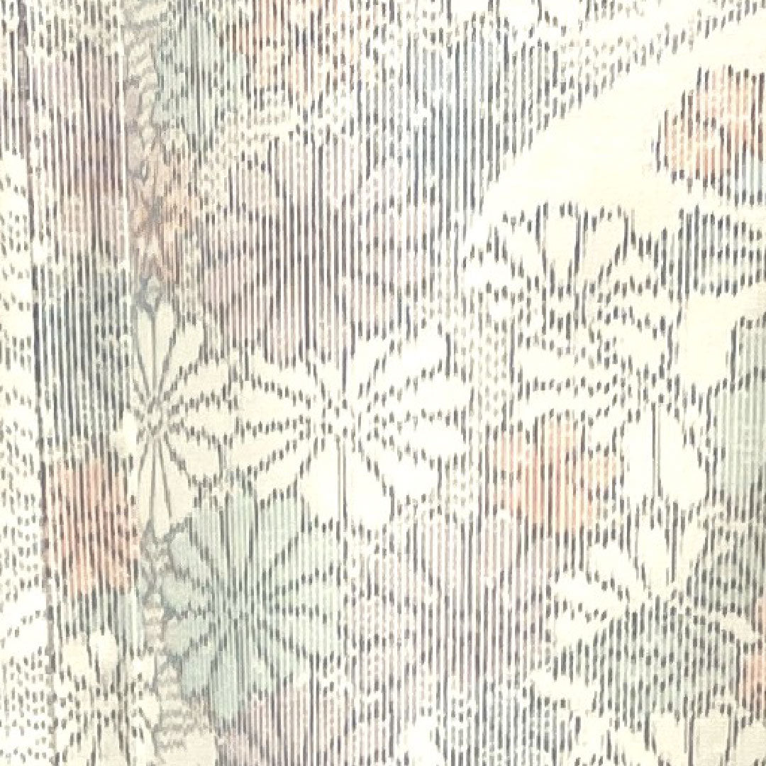 Tsumugi, Length 153cm, Sleeve length 62.5cm, Floral pattern, Polyester, A rank, Lined, White, 1116002143211