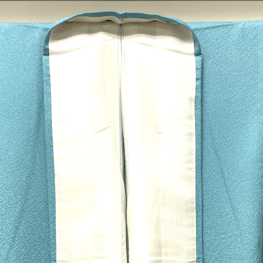 色無地 正絹 浅縹色 しつけ糸付き 未使用品 中陰片喰  身丈165.5cm 裄丈65cm 袷  Sランク 水色系 1114001012524