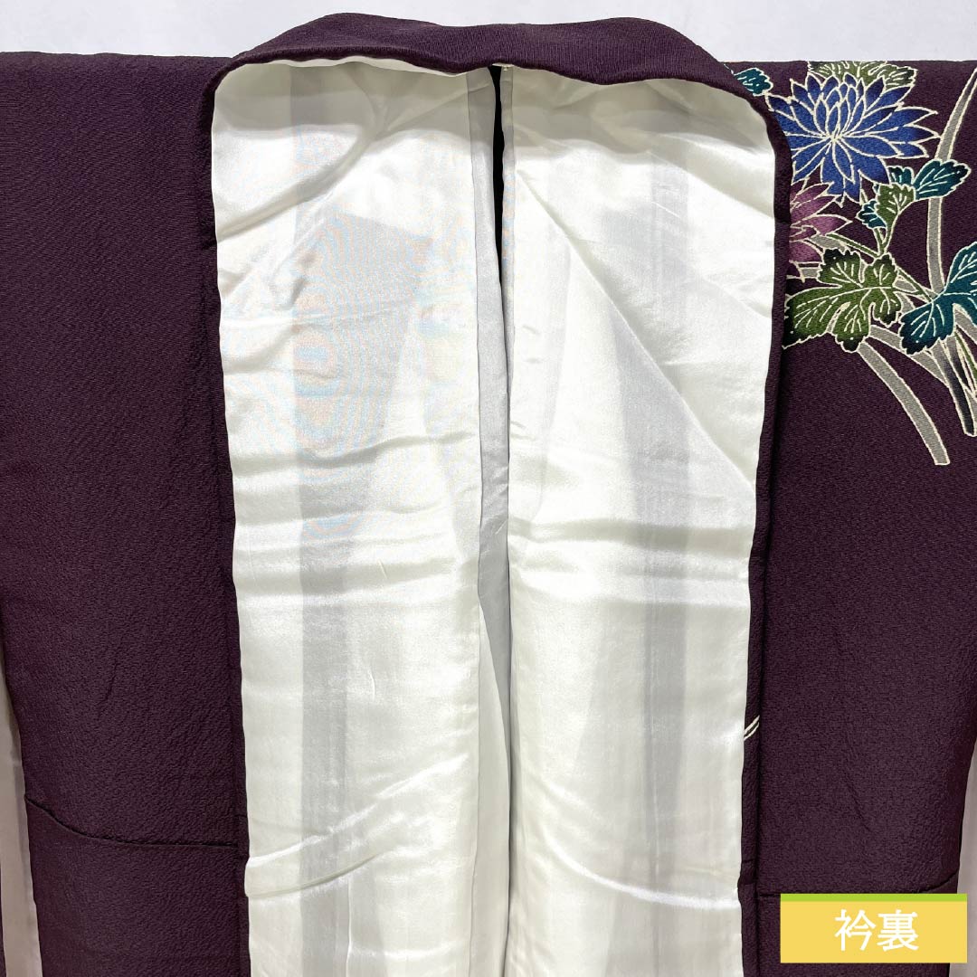 振袖 正絹 Sランク 身丈158.5cm 裄丈64.5cm 袷 二人静色（ふたりしずかいろ） 京紅型 総花 紫系 1113002432320