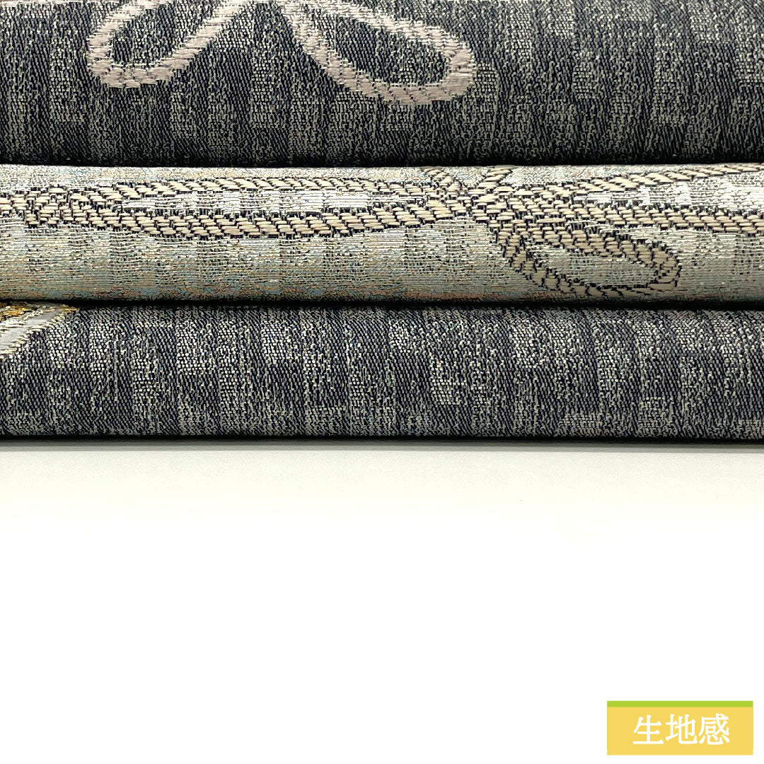 Fukuro Obi (Sash), Pure Silk, S-Rank, Nishijin-ori, Horizontal Stripes, 430cm Long, Six-Ply, Semi-Formal, Gradient Pattern, Item Number: 1123016342399