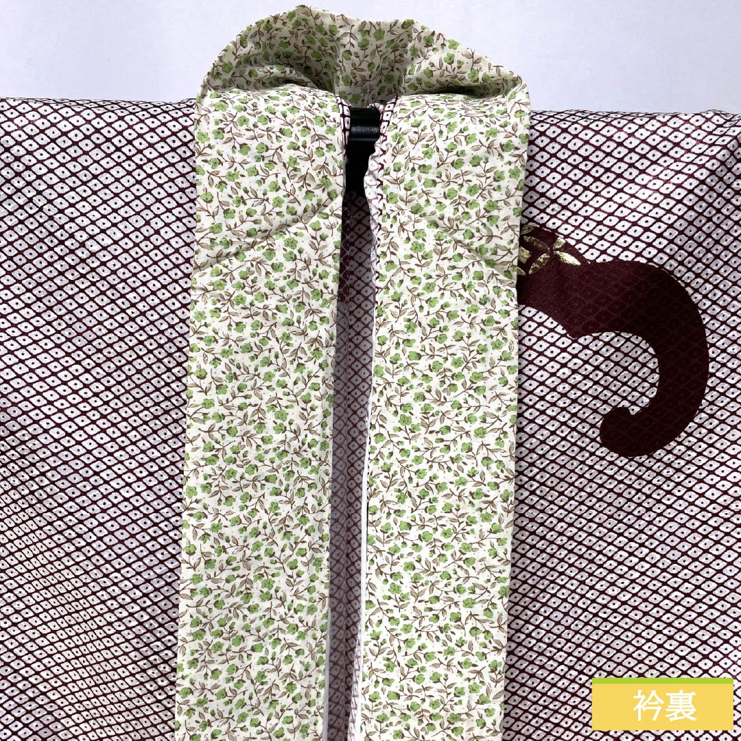 Homongi (visiting kimono), polyester, grade A, single layer, length 162cm, sleeve length 66.5cm, mokuranjiki (mokuran-jiki) pattern with wave design, shippo (cloisonne) pattern, with half-collar, washable, red, product number 1112006963412