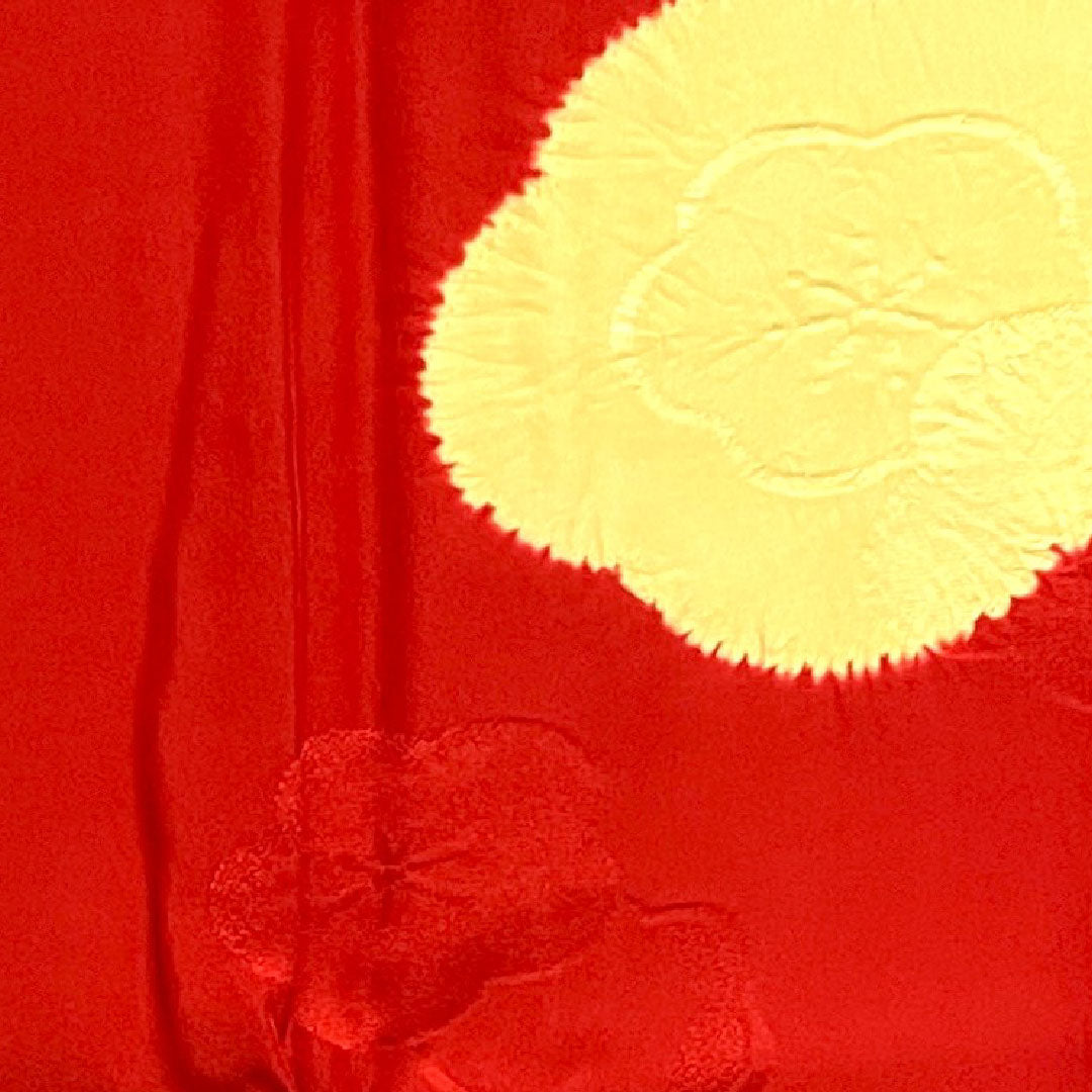 Long undergarment, pure silk, length 120cm, sleeve length 67.5cm, single layer, old red color, for long-sleeved kimono, plum, A rank, red, 1129000293112