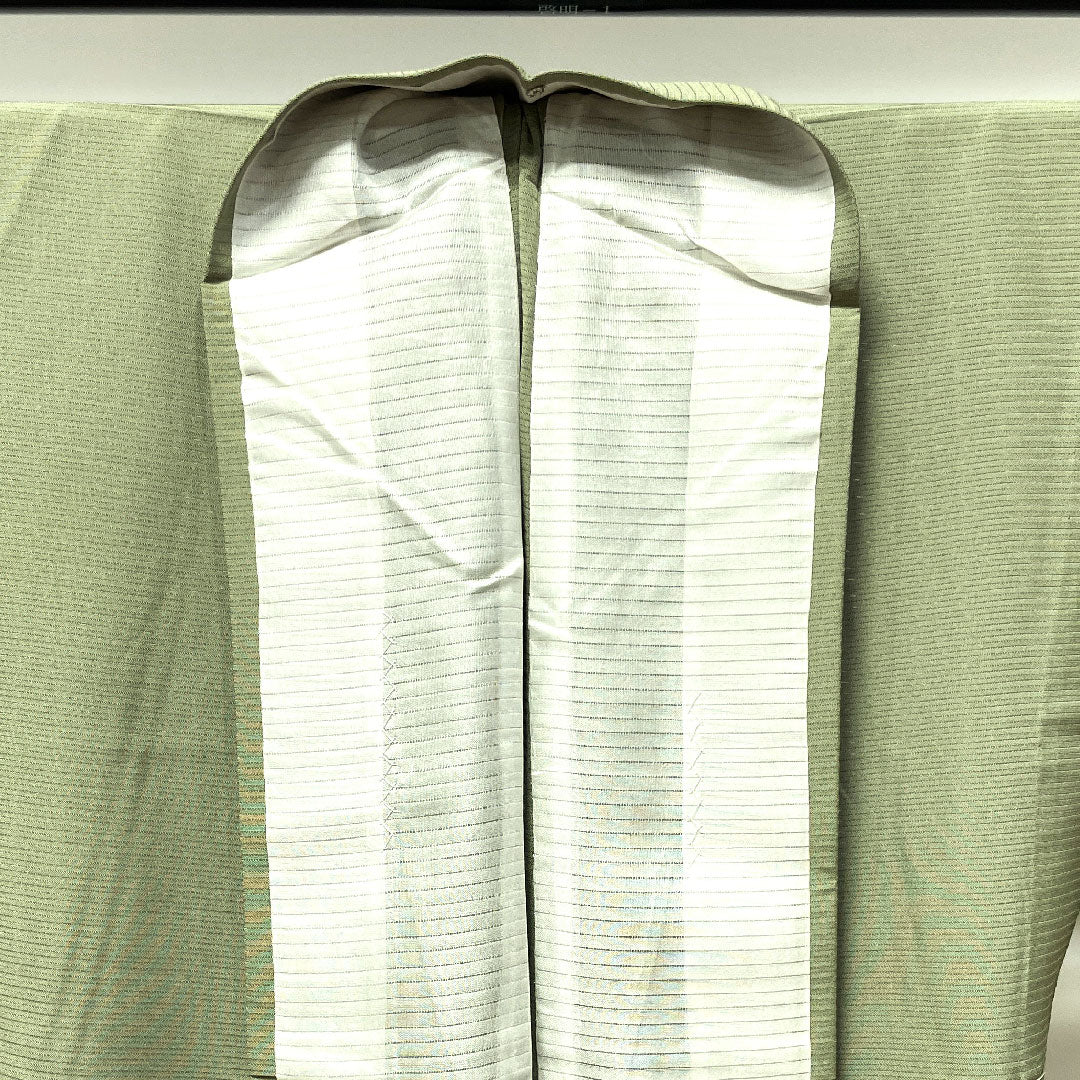 Summer pure silk plain color Length 165cm Sleeve length 65.5cm Koji dust color Plain color Silk A rank Green 1132001503519