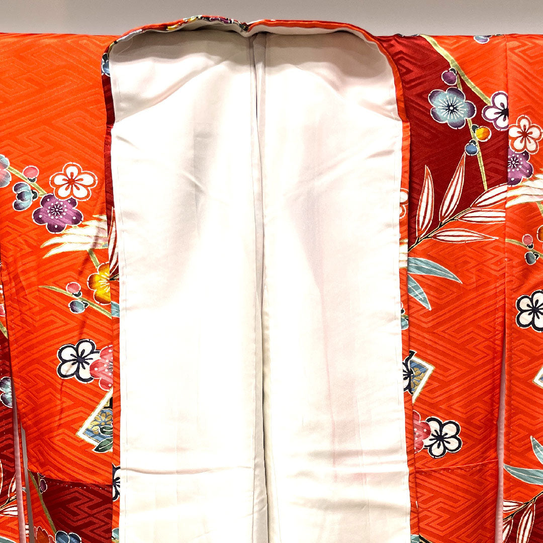 振袖 身丈151cm 裄丈61.5cm 袷  京紅型 吉祥文様  正絹 Sランク グラデーション系 1113001722299