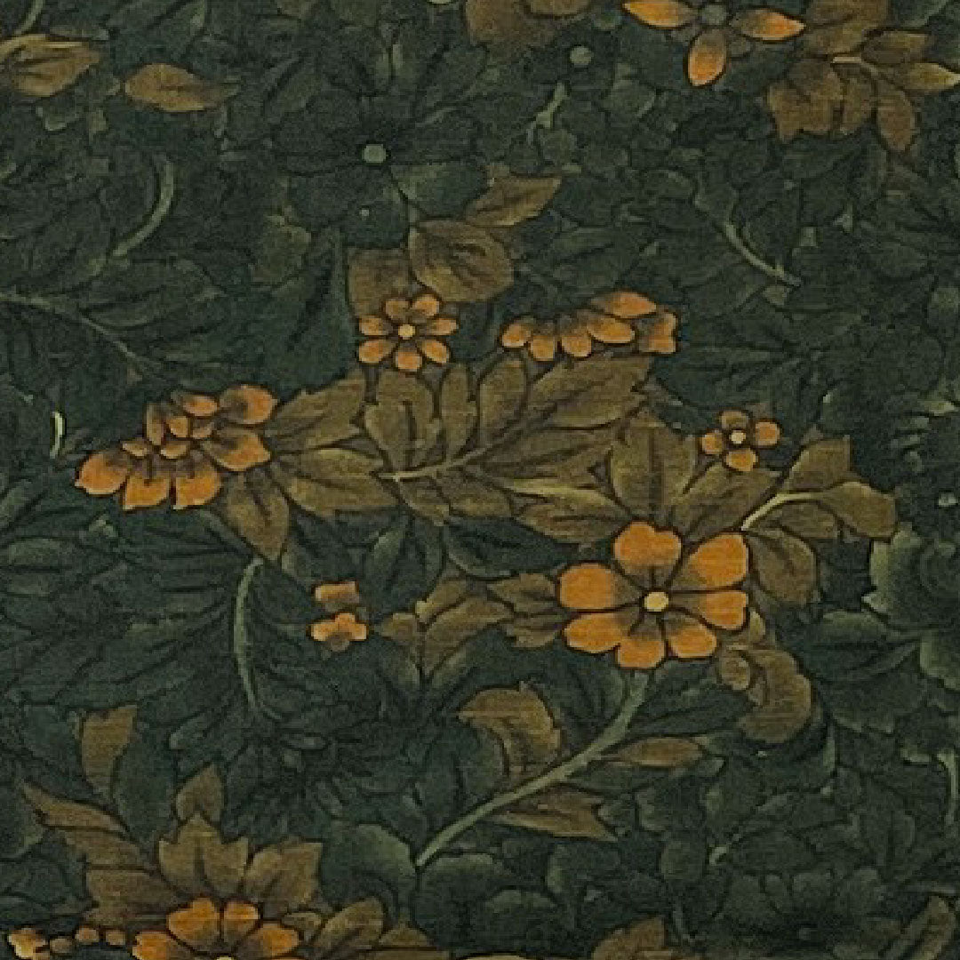 Komon, Length 164.5cm, Sleeve length 65cm, Awase, Hand-woven pongee, Flower pattern, Pure silk, S rank, Green, 1115000562419
