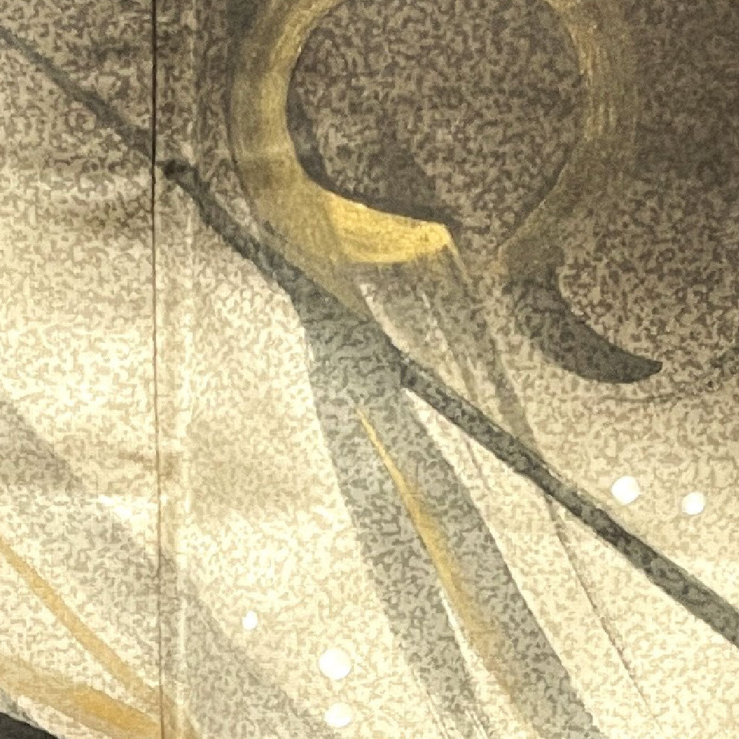 Homongi, lined, length 167cm, sleeve length 64cm, charcoal color, artist's work, Enso, pure silk, A rank, brown, 1112002473514
