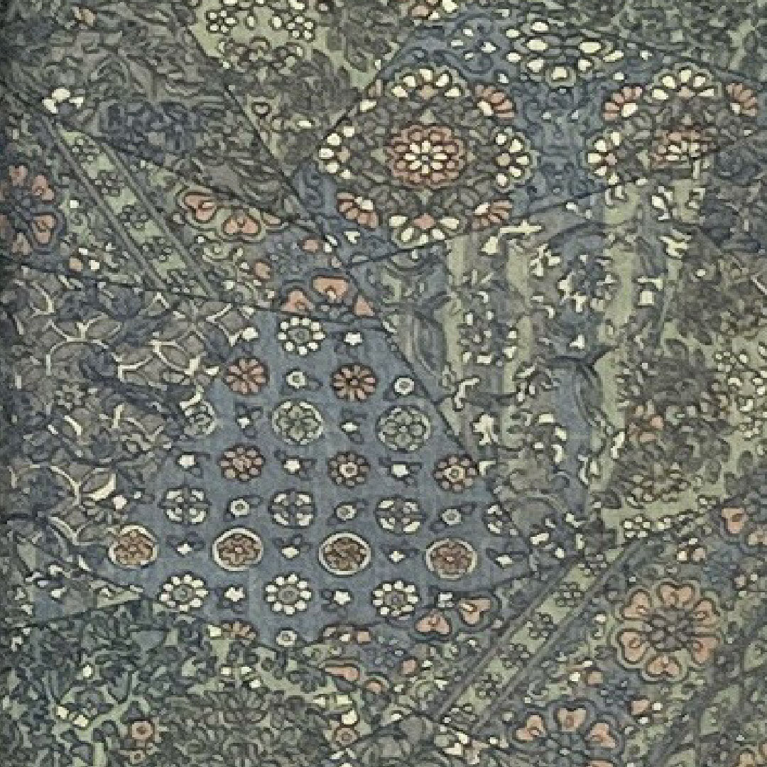 Komon, Length 160cm, Sleeve length 66cm, Awase, Diamond-shaped flowers, Polyester, S rank, Blue, 1115000942417