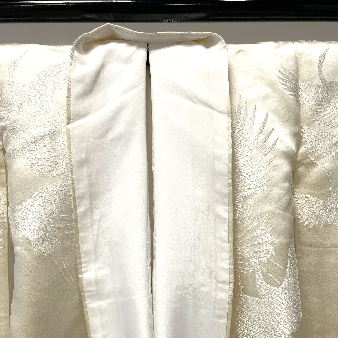 Shiromuku (White Kimono) Length 194cm Karaori Hakutsuru Silk A Rank Awase White 1110000503911