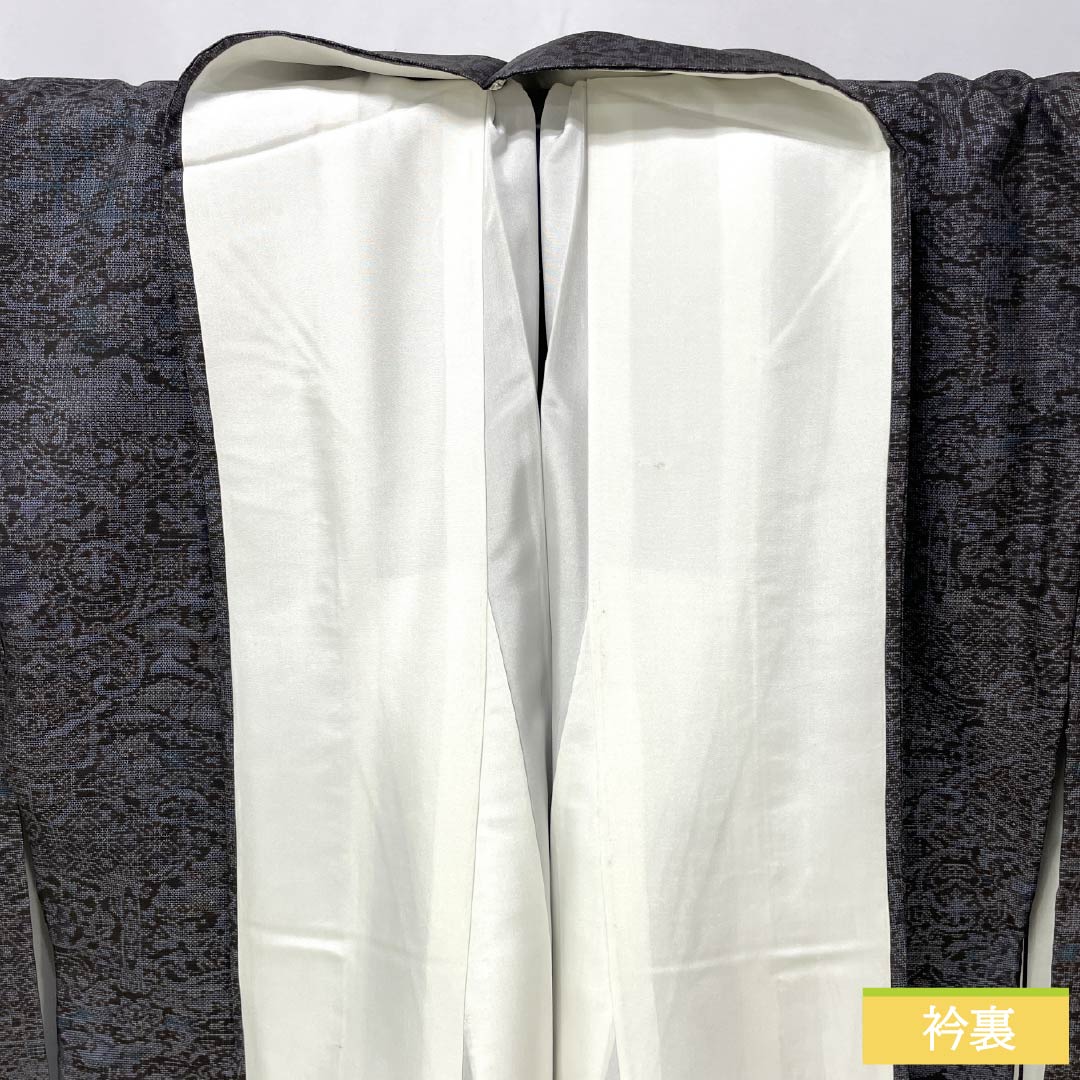 紬 正絹 Aランク 身丈168cm 裄丈69cm つるば鼠色（つるばねずいろ） 本場大島紬 12マルキ 松 袷 グレー系 1116004953522