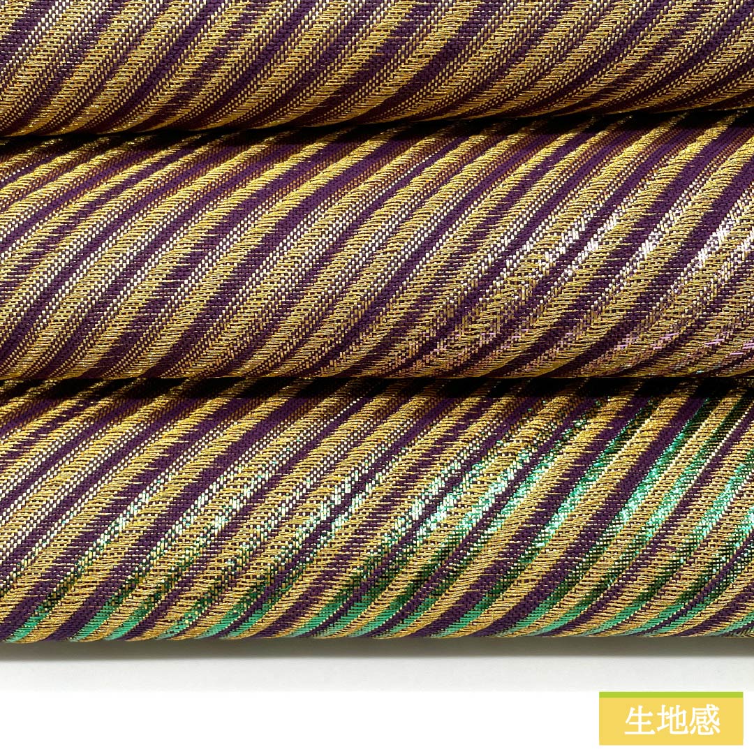 袋帯 正絹 振袖用 花模様 帯丈444cm Sランク 六通 フォーマル 金系 1123013592321
