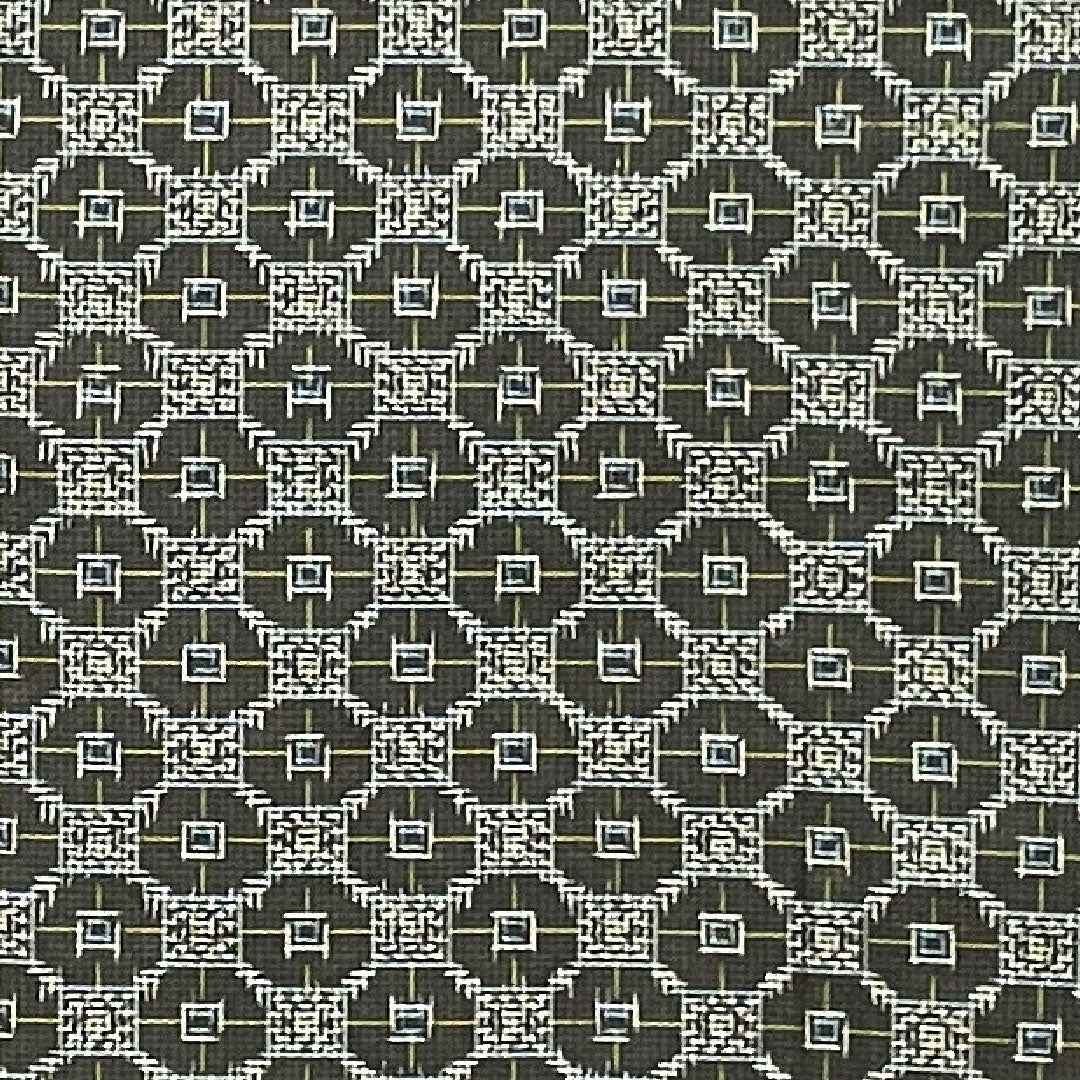 Murayama Oshima Length 148cm Sleeve length 62.5cm Geometric pattern Pure silk A rank Awase Black 1116001953110