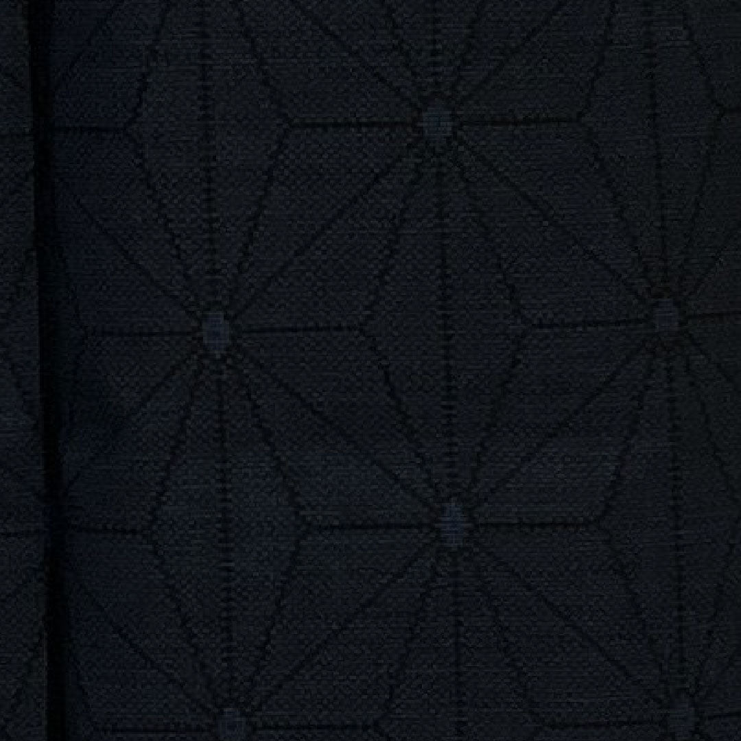 Oshima Tsumugi, Length 156cm, Sleeve length 62cm, Weft and weft kasuri, Asanoha, Pure silk, S rank, Awase, Navy blue, 1116001202318