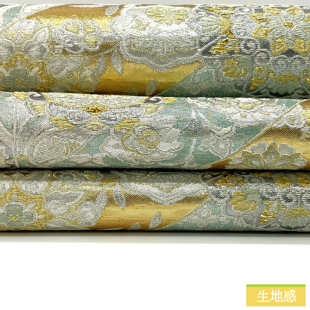 Fukuro Obi (sash), pure silk, A-rank, Nishijin-ori, auspicious motif, 440cm long, six-fold, formal, gradient pattern, product number 1123016103399