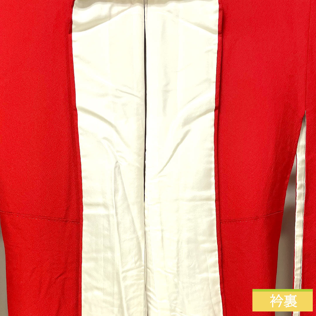 振袖 正絹 身丈164.5cm 裄丈68cm 袷 土耳古赤色（とるこあかいろ） 京紅型 吉祥文様 Sランク 赤系 1113002062412