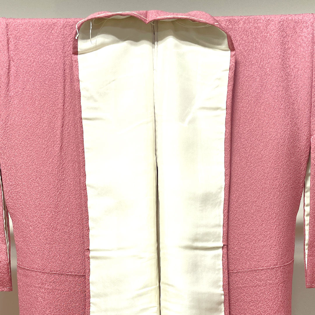 Plain color, pure silk, medium crimson color, circle with quince, length 159cm, sleeve length 65.5cm, lined, S rank, pink 1114000972313