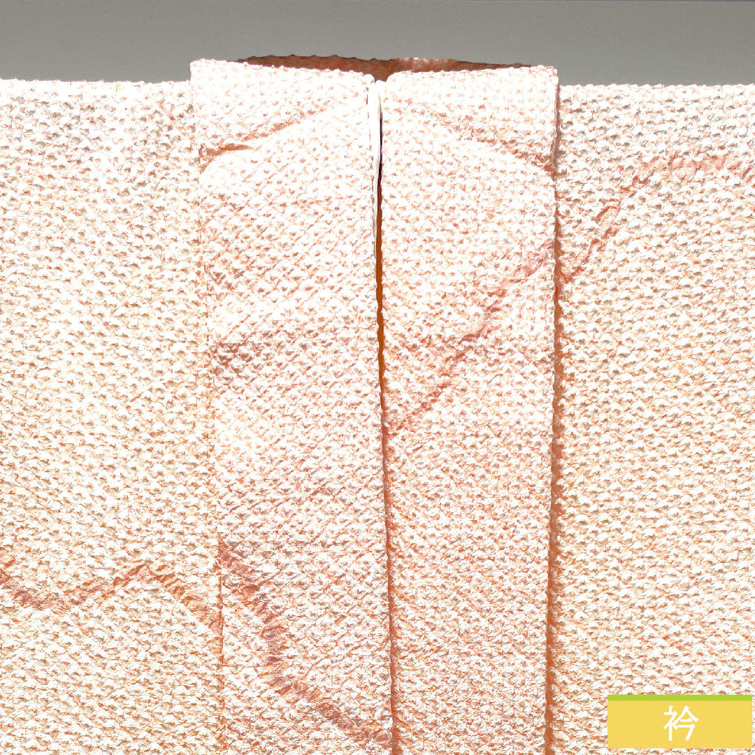 羽織 正絹 身丈79.5cm 裄丈62cm  東雲色 総絞り 笹 Aランク 袷 ピンク系 1117000683913