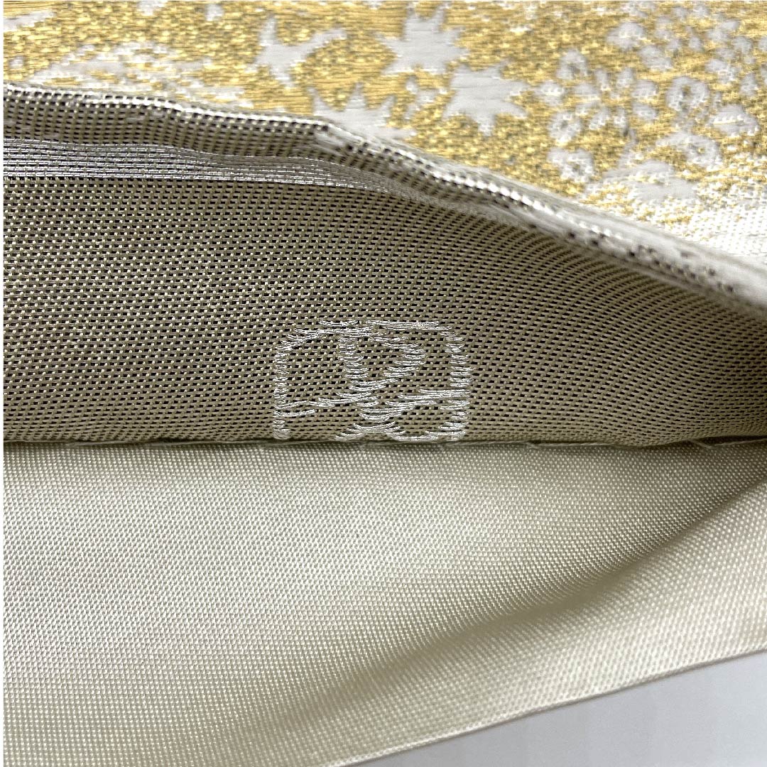袋帯 銀色 加納幸 松竹梅 帯丈440cm 正絹 Sランク 六通 フォーマル 銀系 1123008772322