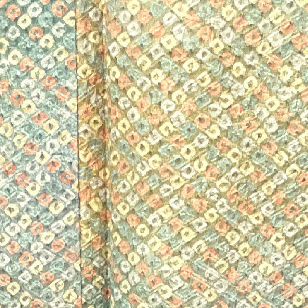 Komon Length 156cm Sleeve length 62.5cm Awase Shibori Kanoko Shibori Pure silk A rank Gradation 1115003103399