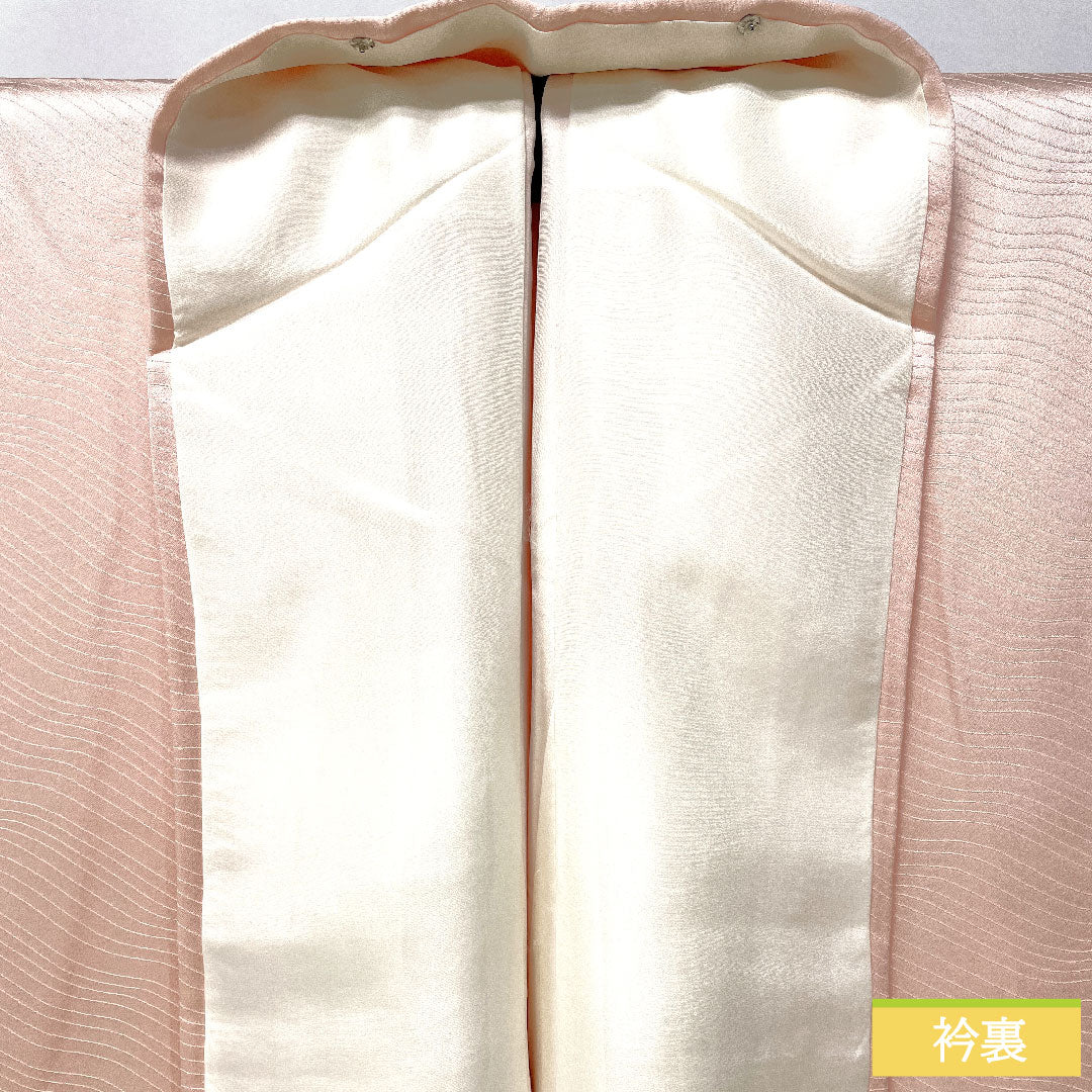 訪問着 正絹 袷 身丈167.5cm 裄丈68.5cm 今様色（いまよういろ） 京友禅 蝶 しつけ糸付き Aランク ピンク系 1112005933513
