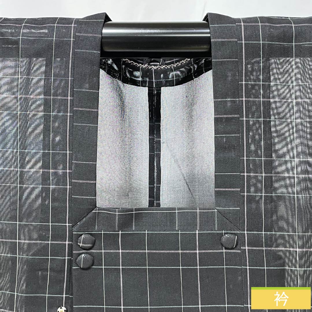 Raincoat, Polyester, S-Rank, Length 126cm, Sleeve Length 63cm, Plaid Pattern, Storage Case Included, Gauze, Black, 1117001242910
