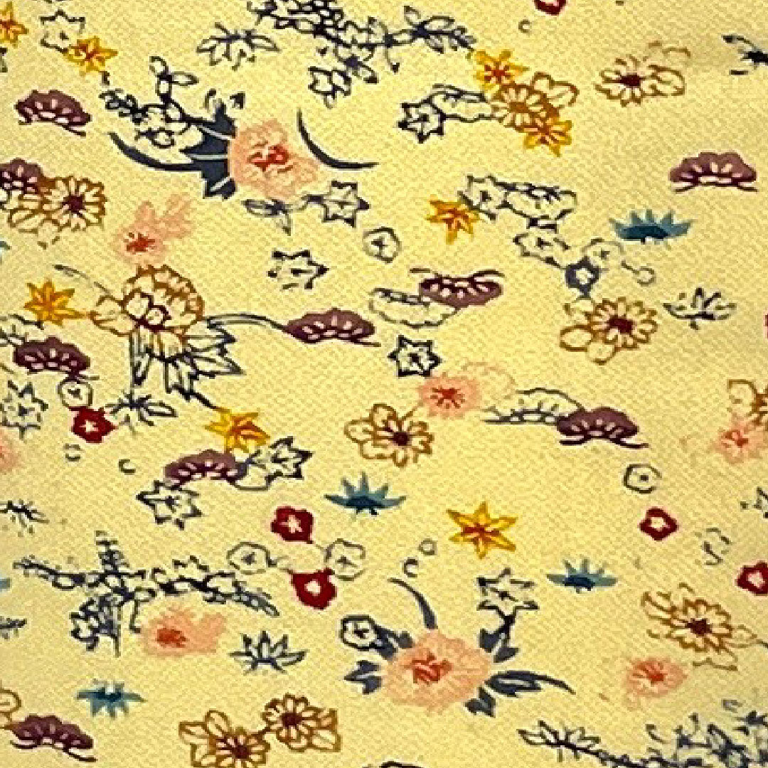 Komon, Length 162.5cm, Sleeve length 65.5cm, Lined, Pine, Bamboo, and Plum, Pure Silk, S Rank, Cream, 1115001182315