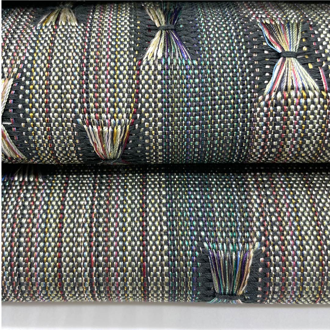 Fukuro Obi, Geometric Pattern, Braided, Made by Hinaya, Length 438cm, Pure Silk, S Rank, Pointed Pattern, Semi-Formal, Gradient Style, 1123006672399
