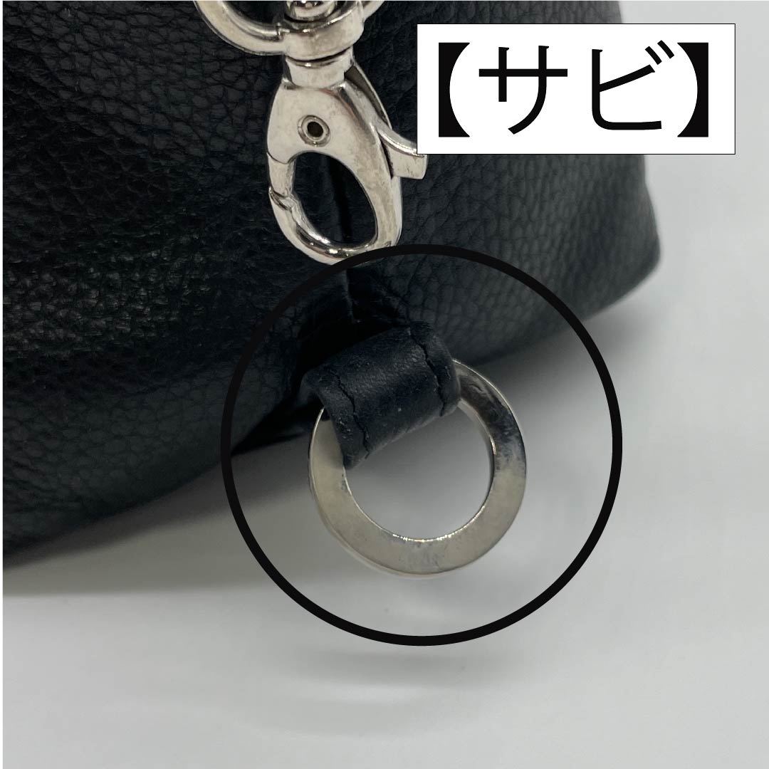 （新古品） 洋装バッグ 牛革 Aランク 新古品 牛革 横長 黒系 119700009310