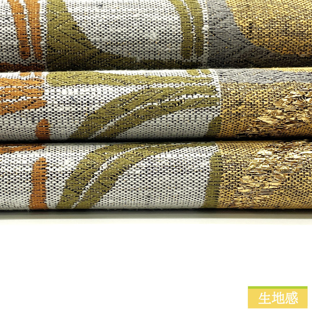 Fukuro Obi (Sash), Pure Silk, S-Rank, Tsumugi Fabric, Abstract Pattern, Length 478cm, Six-Ply, Casual, Brown, Item Number 1123016672414
