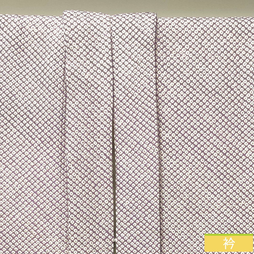 羽織 正絹 身丈77.5cm 裄丈62.5cm 浅紫色（あさきむらさきいろ） 総絞り 疋田 しつけ糸付き Sランク 袷 紫系 1117001062920