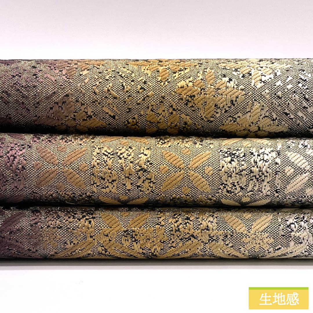 Pure silk obi with a cloisonne flower diamond pattern, length 450cm, S rank, full-length, semi-formal, gradient pattern, product number 1123014852499
