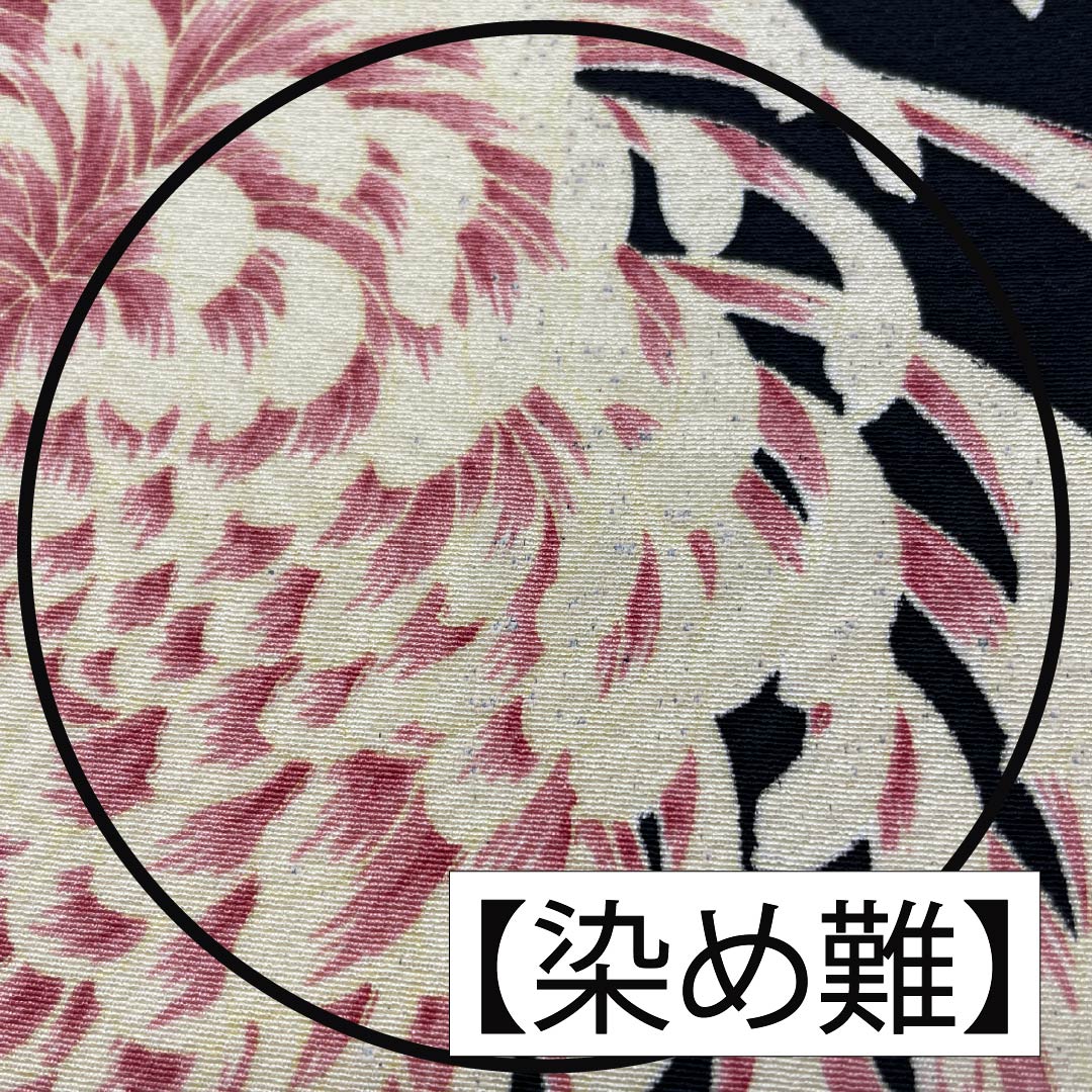 Fabric, Komon, Pure Silk, Black, Tango Chirimen, Chrysanthemum Thread, Floral Pattern, New Rank, Black, 1130001021910