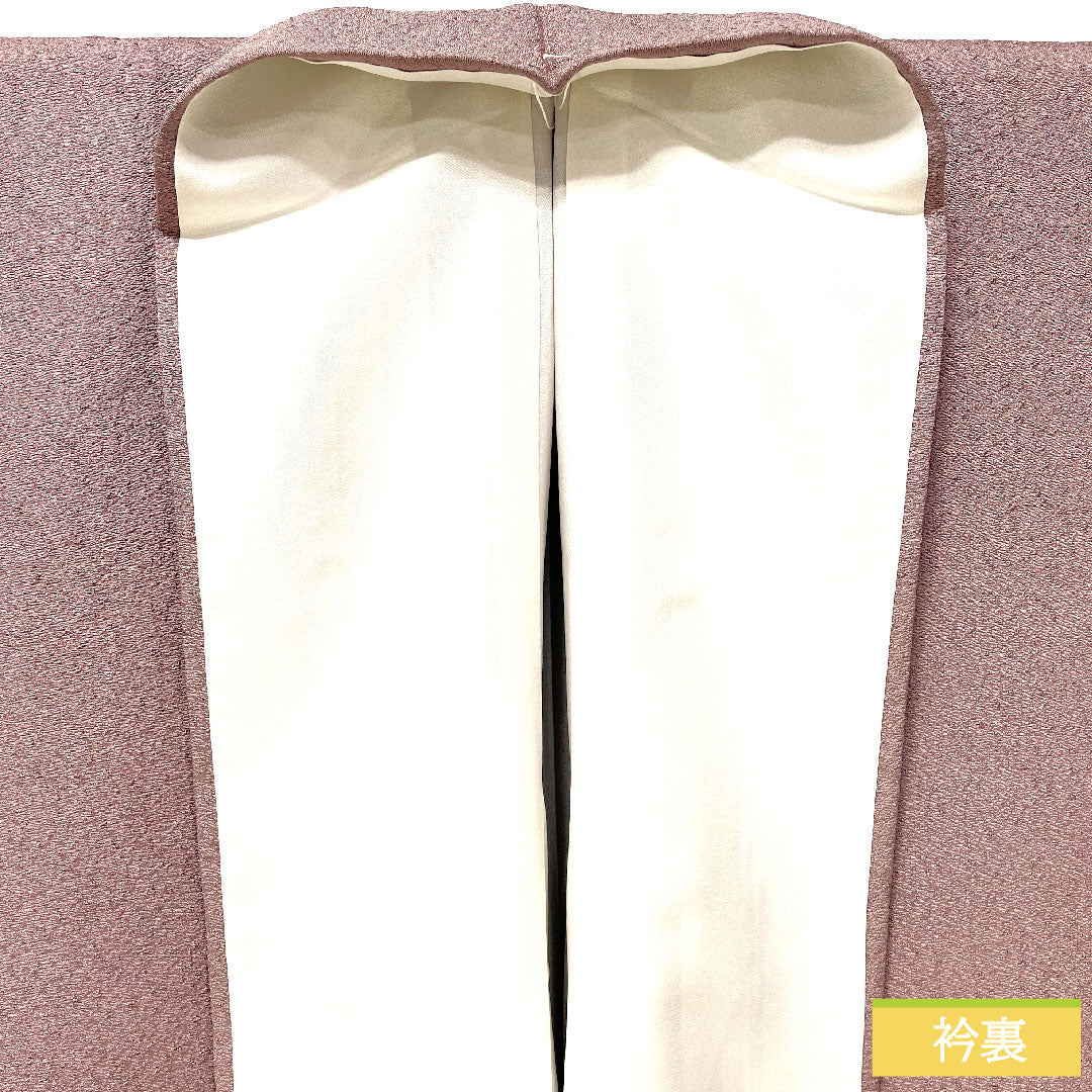 訪問着 正絹 袷 身丈157cm 裄丈66.5cm 葡萄色（えびいろ） 辻ヶ花 パールトーン加工 Aランク 紫系 1112005863320
