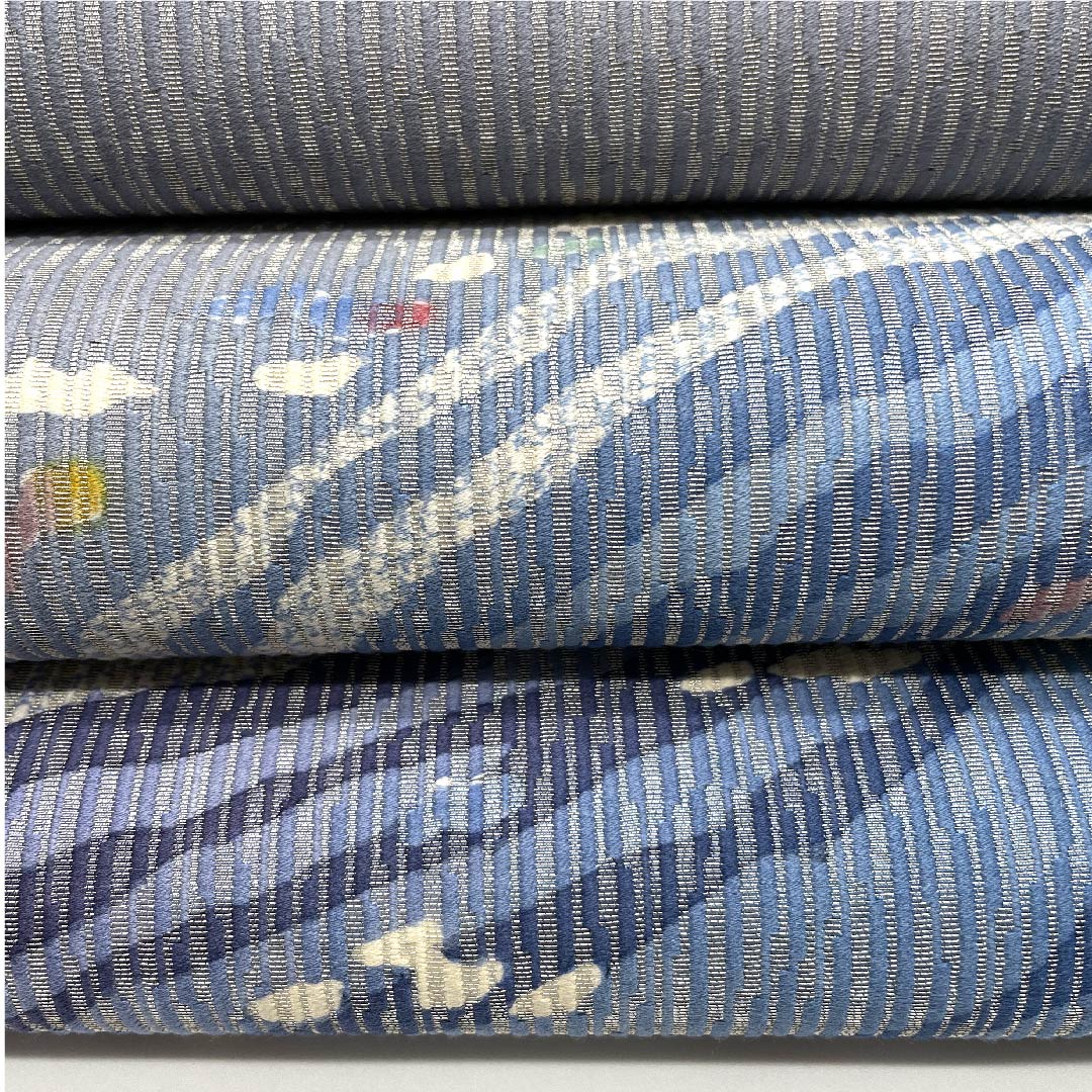 Fukuro Obi Gradient Flowing Water Abstract Pattern Obi Length 458cm Pure Silk S Rank Point Pattern Casual Gradient Style 1123007492499
