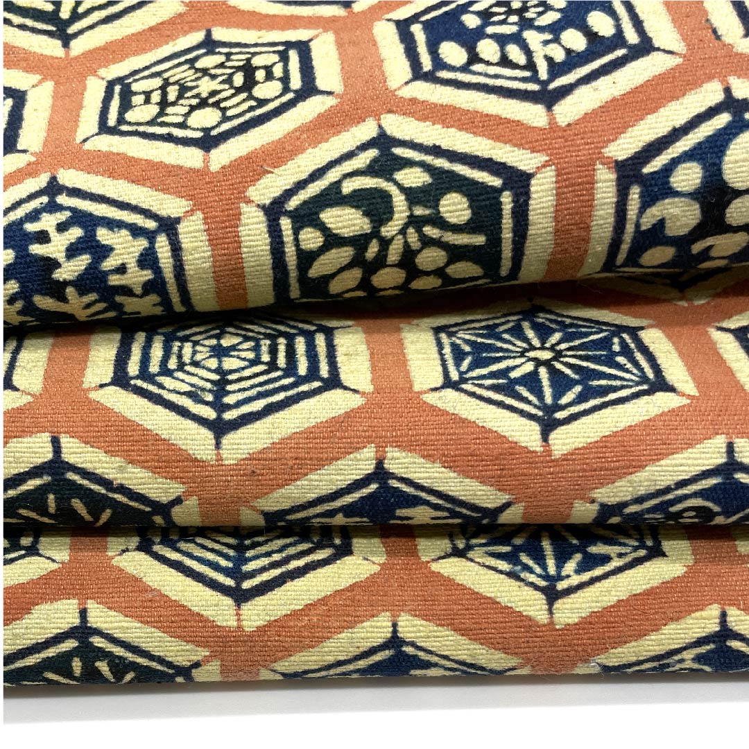 Nagoya obi, faded scarlet, tortoiseshell pattern, by Hirokazu Akiyama, indigo dye, obi length 337cm, cotton, S rank, full length, casual, pink, 1124003572313, Nagoya style