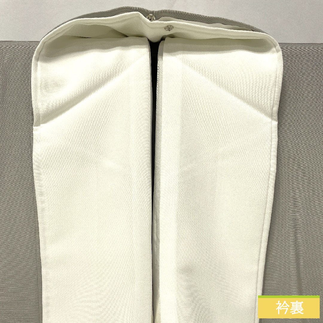 Colored Tomesode, pure silk, length 161cm, sleeve length 63cm, lined, light gray, Kyoto Yuzen, wave, sailboat, one crest, five-three paulownia, Queen pearl finish, A rank, gray, 1111001433422