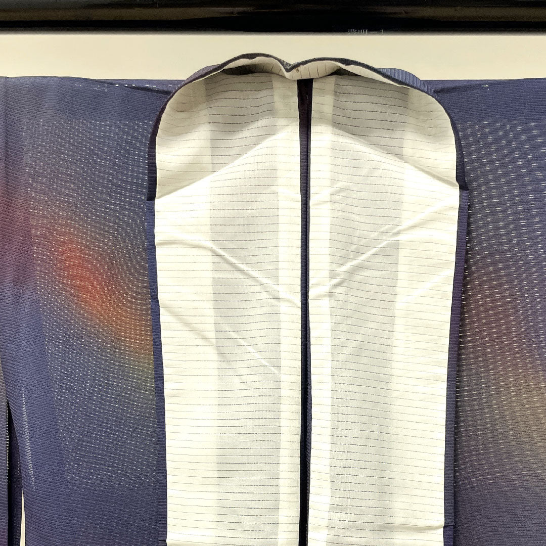 Summer item, pure silk, plain color, length 158cm, sleeve length 64.5cm, blurred pattern, basting thread included, unused item, silk gauze, S rank, gradation pattern, 1132000632399